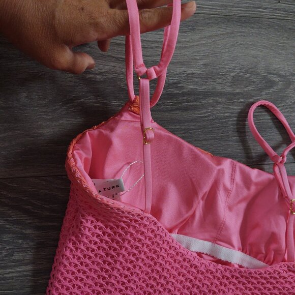 NWT Trina Turk Swim & Spa Collection Ombre Openwork Overlay One Piece Swimsuit - Picture 11 of 16